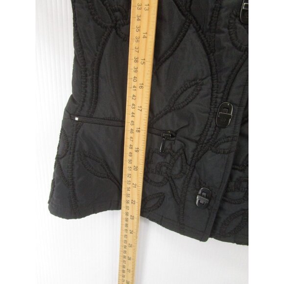 Rayure Paris Jacket Medium Embroidered Floral Quilted Toggle FR 38 - Picture 4 of 10